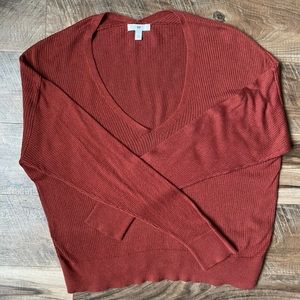 BP Rust Light weight Vneck Sweater// Large